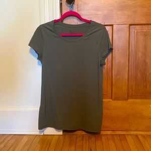 Women’s Dusty Green Scoop Neck T-Shirt